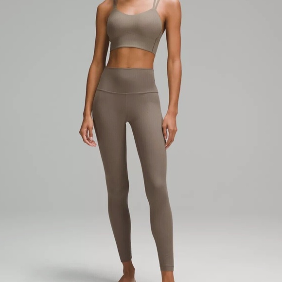 lululemon athletica Pants - NWT Lululemon Align Ribed High Rise Pant 28"| Nomad | Size 6